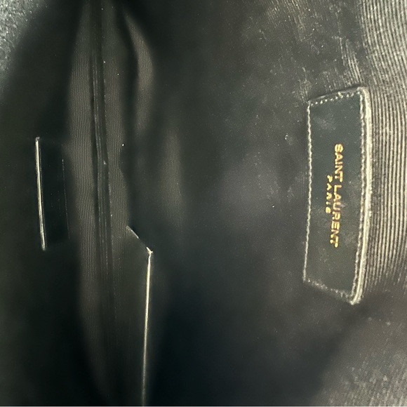 YSL Saint Laurent Black Logo Envelope Clutch - Picture 4 of 6